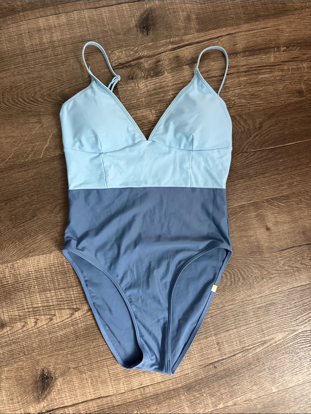 Summersalt size 4 Colorblock Light Blue and Slate One-Piece Swimsuit